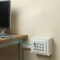FTTD mounted next to computer on desktop