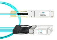 Cisco Compatible 40GB-CR4 QSFP+ to 4x10GB-CU SFP+ Passive Direct Attach Cable, transceiver end view