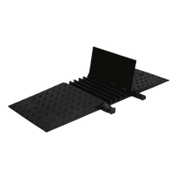 ADA 5-Channel Yellow Jacket® Cable Protector for 1.325" Lines , shown in black base, black lid