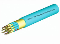 M50MD144CGNPA20-A - 144 Fiber, OM3, Micro Distribution, Plenum, 10.6mm OD - 2.0mm Subs, Aqua Jacket (price per foot), outside to inside view
