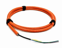M62DL12C3NRxx25-AIA2 - 12 Fiber, Armored Interlocking, I/O, Dry Loose Tube,  Corning® InfiniCor® 300, 13.0mm OD - 2.5mm Sub Unit, OFNR - coiled view in orange