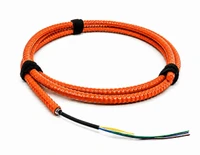 M62DL24C3NRxx25-AIA2 - 24 Fiber, Armored Interlocking, I/O, Dry Loose Tube,  Corning® InfiniCor® 300, 13.0mm OD - 2.5mm Sub Unit, OFNR - coiled view in orange