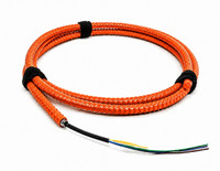 M62DL96C3NRxx25-AIA - 96 Fiber, Armored Interlocking, I/O, Dry Loose Tube,  Corning® InfiniCor® 300, 23.7mm OD - 2.5mm Sub Unit, OFNR - coiled view in orange