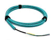 M50DL72C4NRxx25-AIA - 72 Fiber, Armored Interlocking, I/O, Dry Loose Tube,  Corning® ClearCurve® OM4, 19.4mm OD - 2.5mm Sub Unit, OFNR - coiled view in aqua