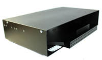 2RU, 4 Panel Fiber Distribution Unit, angled rear