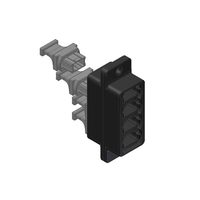 1x4 Ganged MTP/MPO Fiber Coupler, Straight-Thru