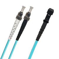 TAA Compliant Fiber Patch Cable, ST-MTRJ Fiber Patch Cable, Multimode OM3, 50/125µm 10 Gig, Duplex