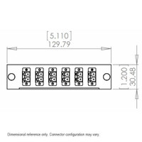 MTP/MPO Cassette, 6 Duplex SC to 1 Male MTP/MPO, 62.5/125 (12-Fiber)