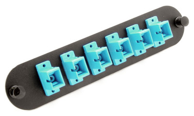 TA-06BA - Chameleon SC 6-Fiber, MM/SM Adaptor Panel (Aqua)