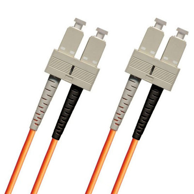 TAA Compliant Fiber Patch Cable, SC-SC, UPC, Multimode 62.5/125 Micron OM1 Fiber, Duplex,  3mm OFNR Rated