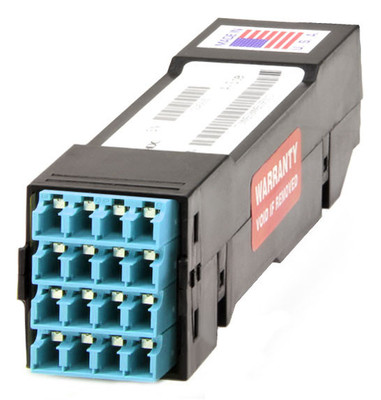 HDC-3LSM802SE1M16 - HD8² Cassette, 50/125 OM3, LC/UPC Shuttered (8) Port, Aqua Duplex, Front to (1) Port MTP® Elite 16 Fiber Rear, Male Aqua, Straight