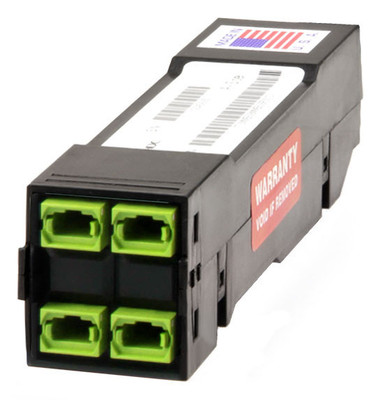 HDC-5MME408SE1M32 - HD8² Cassette, 50/125 OM5, 4 Port MTP® Elite 8F (Male) Front to 1 Port MTP® Elite 32F (Male) Rear, Lime, Straight - Image 2 HDC-5MME408SE1M32 - HD8² Cassette, 50/125 OM5, 4 Port MTP® Elite 8F (Male) Front to 1 Port MTP® Elite 32F (Male) Rear, Lime, Straight - Image 2