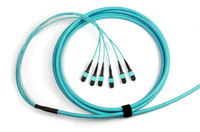 Made In the USA - Fiber Optic Trunk Cable, MTP, Multimode 50/125 OM3, 72 Strand (6 X 12 MTP)