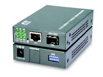 Media Converter, 10/100/1000Base-T to 1000Base-X Gigabit MM w/ SFP/LC