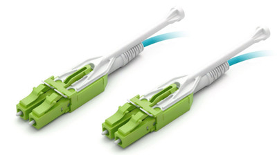 TAA Compliant Fiber Patch Cable, LC-LC, UPC, Multimode 50/125 Micron OM5 Fiber, Senko Uniboot & 3 sets of Pull Tabs 64mm,2.0mm OFNR Rated - Image 1