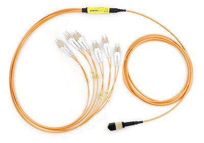 VFHP-012P6IN001M-1-X - MTP-LC Multimode 62.5/125 OM1 Fiber Optic Cable - 12 Strand