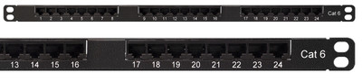 MPH17HA248 - Patch Panel, Cat6, 24 Port, RJ45 to 4PR 110, 1/2 RMS, Ultra-High-Density