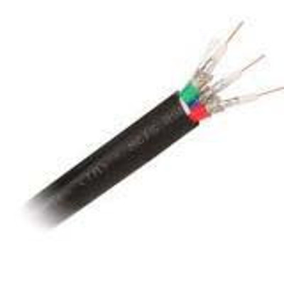 RGB3RB - RGB Component Cable, 3 Conductor, RG59, Foil w/95% TC Shield, PVC, Wooden Reel, 250'