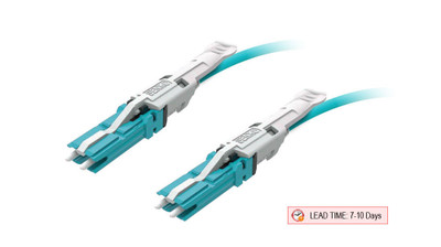 TAA Compliant Fiber Patch Cable, CS-CS, UPC, Multimode 50/125 Micron OM3 Fiber, Senko CS 55mm, Pull Tab, 2.0mm MicroDual OFNR Rated - Image 3