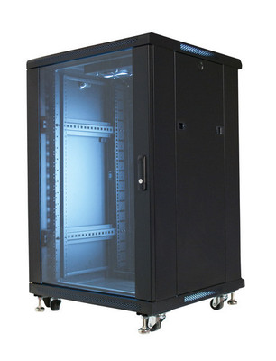 EREN-18E - 18U Floor Cabinet - Includes - with 2 Fan Kit Pre-installed