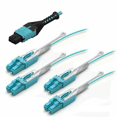 F3P08E8F-LHM2XXXM-R - HD8² Pro Boot Fiber Cable, MTP Elite, - (4ea) LC/UPC Senko Uniboot, 8 Strand, OFNP Plenum, Multimode 50/125um OM3, (QSFP+ to 4 SFP+) - Image 2