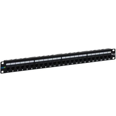 PATCH PANEL, CAT6A, 24-P, 1 RMS, front end
