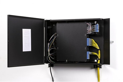Procyon Wall mount enclosure, 13.6"H x 24.6"W x 4.3"D, accommodates 2 in-line splice modules (24 SC ports or 48 LC ports max)