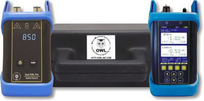 Fiber OWL 7V Auto-Test Kit with VFL & Length Test Port - Dual Wavelength