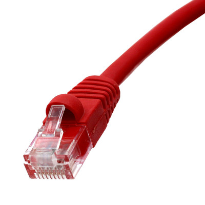 Cat6A Snagless Unshielded (UTP) Ethernet Cable - Red Jacket