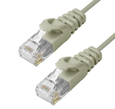 Cat6 Ferrari Boot Slim Line  Ethernet Cable - Light Gray