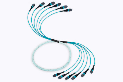 MTP Pro Elite Fiber Optic Trunk Cable, 72 Strand, Multimode OM3 50/125 (6 X 12 Fiber MTP)