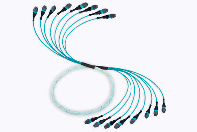 MTP Pro Elite Fiber Optic Trunk Cable, 96 Strand, Multimode OM3 50/125 (8 X 12 Fiber MTP) MTP Pro Elite Fiber Optic Trunk Cable, 96 Strand, Multimode OM3 50/125 (8 X 12 Fiber MTP)