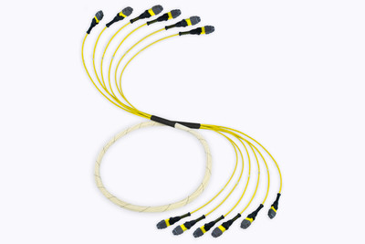 Fiber Cable, (6) MTPE/APC(F) - (6) MTPE/UPC(F), 72 Fiber,9/125 OS2, Sleeved Indoor 3mm Microcore, ONFP Yellow Jacket