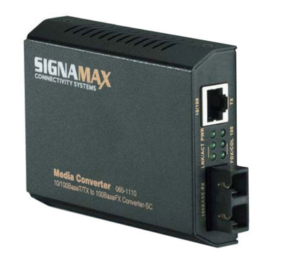 065-1120 - 10/100BaseT/TX to 100BaseFX Media Converter, SC Singlemode, 15 km Span