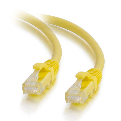15Ft Cat5e Universal Boot Ethernet Cable - Yellow, 10-Pack