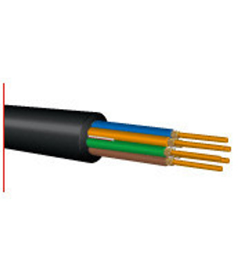 BX024CSLXS9KB - 24-Fiber, 9/125 Low Water Peak SM Broadcast rated B Series Ultra-Fox Fiber, Tactical PE Jacket, 250 micron fiber with 900 micron tight buffer