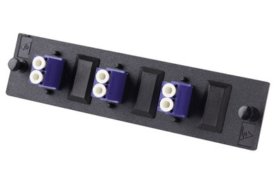 6-Fiber, Duplex LC, Keyed, Singlemode/Multimode, Fiber Adapter Panel