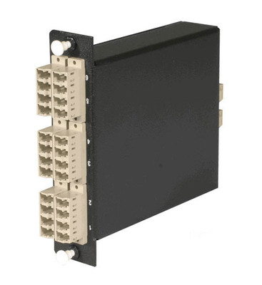 CAQM-V68G0F - 24-Fiber MTP/MPO Cassette, 6 Quad LC to 2 Male MTP/MPO, 62.5/125 OM1