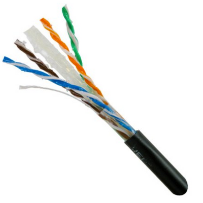 Cat6 Direct Burial Cable, Gel-Filled, 550MHz, UTP, 1000 ft.