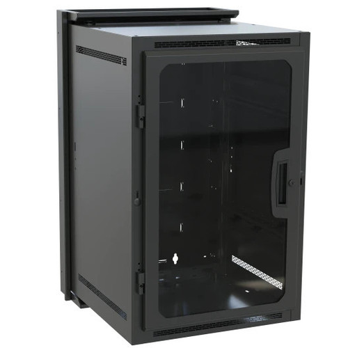 DWR Series Pivoting Wall Rack (w/Plexiglass Door)- 18RU and 26 Inch Deep