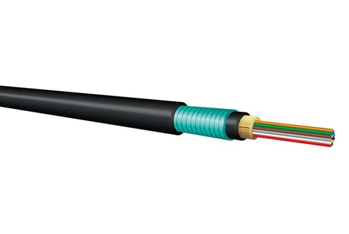 DX006DALT9KAA2  - CC, DX, Distribution Series, 6-Strand, 900um Tight Buffered, Outdoor Burial, CST Armored, OM3, 50/125, Multimode, Black Jacket