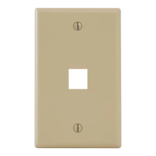 IC107F01IV - Classic Faceplate with 1 Ports for EZ®/HD Style in Single Gang, Ivory