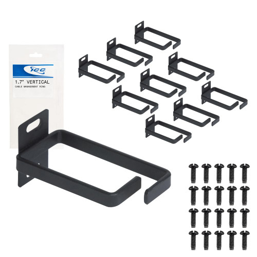 .70” Metal Cable Management Ring, Vertical, Rack or Wall Mount, Pack of 10 – Cable Organizer for Structured Cabling and Racks