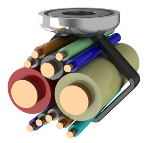 62421-10PK - CABLE DADDY™ Magnetic Wire Holder - Large (1 Inch), loaded with cables