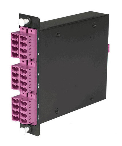 24-Fiber MTP/MPO Cassette, 6 Quad LC to 2 Male MTP, Singlemode OS2