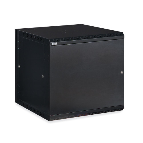 12U LINIER® Swing-Out Wall Mount Cabinet - Solid Door, front view