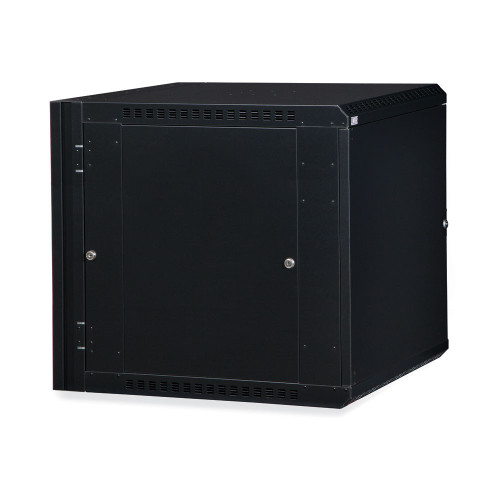 12U LINIER® Swing-Out Wall Mount Cabinet - Solid Door, back view