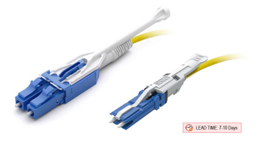 891218OS2D001MR2 - Fiber Patch Cable, CS-LC, UPC, Singlemode 9/125 Micron OS2 Fiber, Senko CS 54mm, Pull Tab, 2.0mm MicroDual OFNR Rated - cable ends