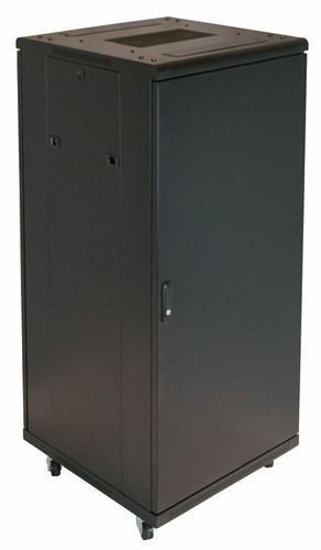 18U Floor Cabinet With Vented Shelves & Blank Plates, 2 Fan Kit