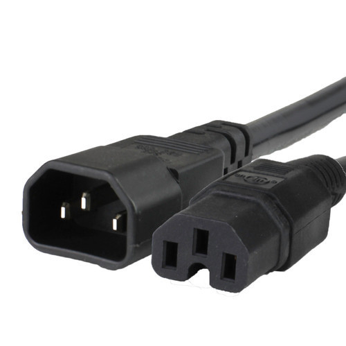 コードパーフェクト15P Power Cable, C14 to C15, 14/3, 15Amp, 250V, SJT Jacket, Black